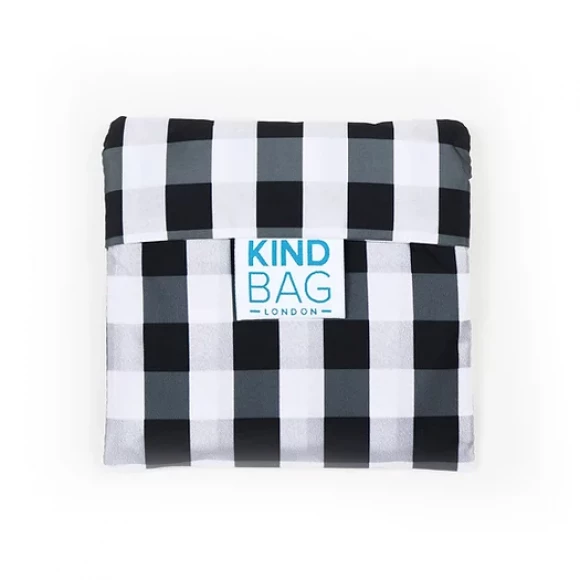 kind bag reusable large bag gingham