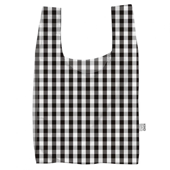 kind bag reusable large bag gingham