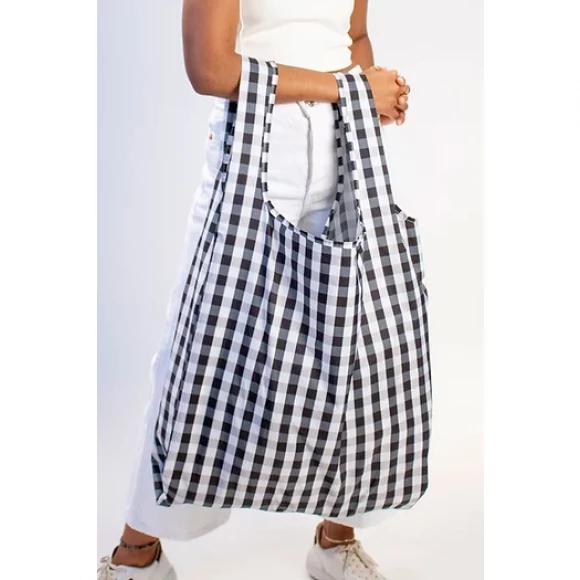 kind bag reusable large bag gingham