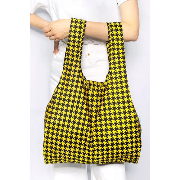 kind bag reusable medium bag dogtooth