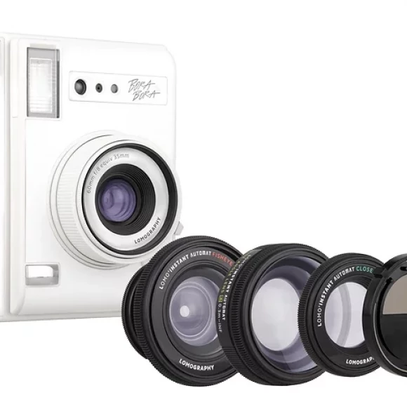 lomo instant automat and lenses white bora bora