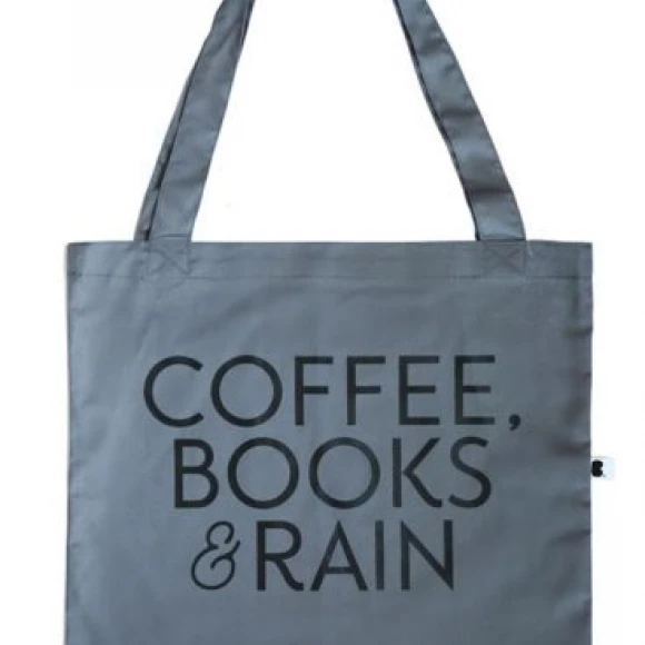 ceger coffee, books, rain