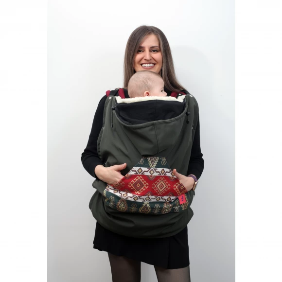 babywearing cover maslinasto zeleni