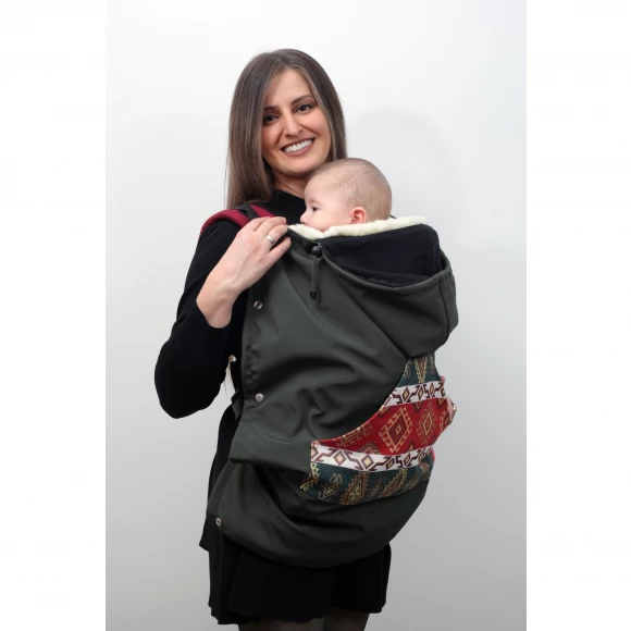 babywearing cover maslinasto zeleni